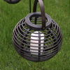Battery Operated Round Rattan Basket with Battery LED Candle, Medium