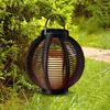 Solar Round Rattan Lantern, Medium