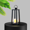 TUCSON Metal Lantern with Solar LED Candle, Meduim
