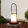 ''Hayward'' iron-Glass Lantern with Battery LED Candle, Large