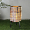 "ARUBA" Battery Operated Rattan Lantern with Battery LED Candle