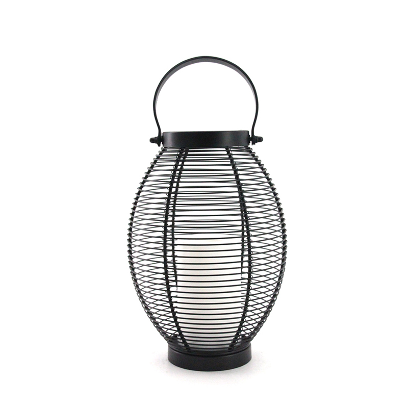 "KENT" Metal Lantern with Battery LED Candle ，Large