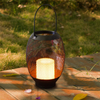 "VISTA" Metal Lantern with Solar LED Candle