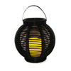 Battery Operated Round Rattan Basket with Battery LED Candle, Extra Large