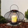 "MERCED" Metal Lantern with Battery LED Candle ，Large