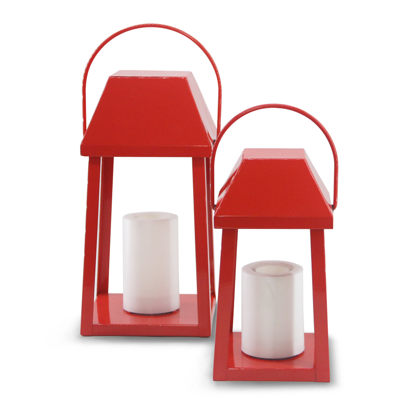 Red Outdoor Lantern，Large