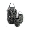 "Gila" Cross-Weaving Rattan Lantern with Battery LED Candle, Small